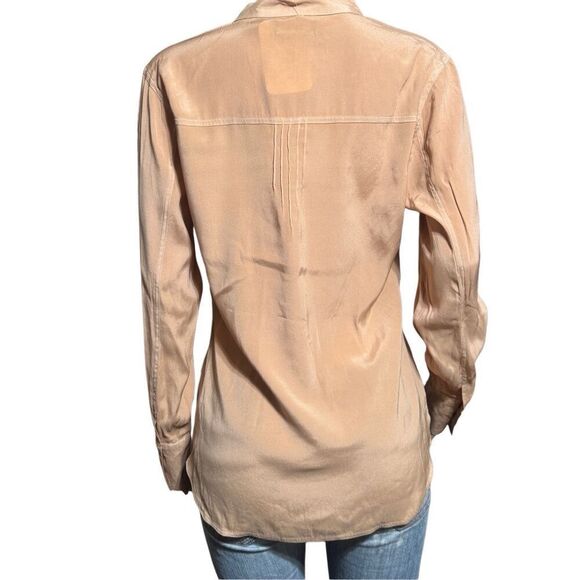 Pulp long sleeve mandarin collar hazelnut Shirt M - Picture 3 of 8